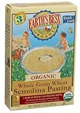 Earth's Best Organic 3rd Whole Grain Wheat, Semolina Pastina, 8 Ounce Boxes (Pack of 6)