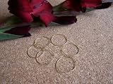 6 Gold Wine Charm Rings Lge - Crafts Beads Jewellery