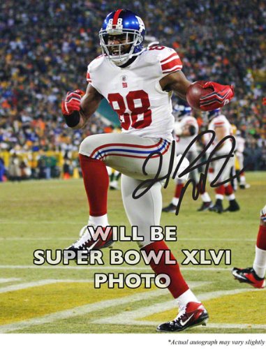 Mounted Memories New York Giants Hakeem Nicks Super Bowl XLVI Autographed 16x20 Photo