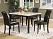 ACME Contemporary Faux Marble Dining Set, White
