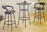 Review Furniture On The Web  / Black Round Bar Table