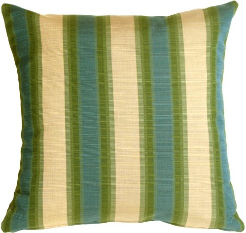 Pillow Decor - Sunbrella Dimone Rainforest Decorative Outdoor Throw Pillow