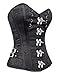 Charmian Women's Steampunk Gothic Brocade Spiral Steel Boned Corset with Buckles