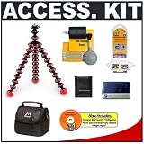 Joby GP1 Gorillapod Flexible Tripod (Red) + Cameta Bonus Accessory Kit - for Digital Point & Shoot Cameras
