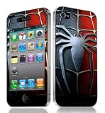 Bundle Monster Vinyl Skin Case Cover Art Decal Sticker Protector Accessories for Apple Iphone 4 Generation / 4G - Spiderman