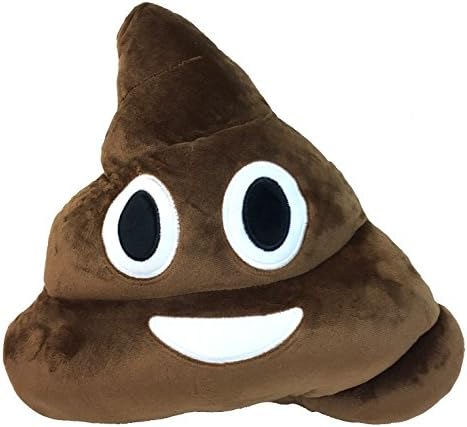 12.5" Cell Phone Icon EMOJI Poop Head Cushion EMOTICON Stuffed Pillow Plush