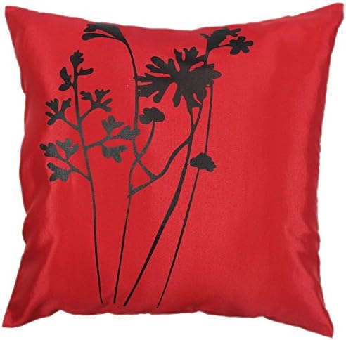 Lipstick Red Two-tone Bouquet, Lipstick Red-18x18 Pillow Cover, Lipstick Red Abstract Silk/sateen Pillow Cover/ Accent Pillow Cover/ Throw Pillow Cover