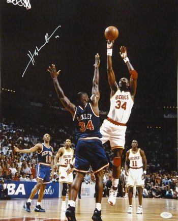 Hakeem Olajuwon Autographed Houston Rockets 16x20 Photo