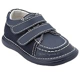 Wee Squeak Baby Toddler Little Boys Navy Combo Leather Shoes 3-12
