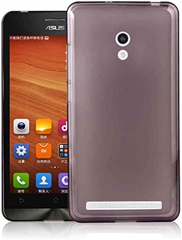 Walsontop™ Brand New Soft TPU Rubber Silicone Gel Transparent Matte Shell Case Cover For Asus Zenfone 6 With Free Clear Screen Protector (Black)