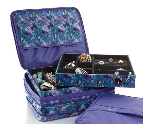 Joy Mangano Jewel Kit 2-Tier Jewelry Box – WATERCOLOR FLORAL