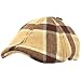 Wool Plaid panel Duck Bill Ivy Cabbie Driver Hat Camel