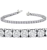 4.00 CT TW 4 Prong Round Diamond Tennis Bracelet in 14k White Gold 4.00 CT TW 4 Prong Round Diamond Tennis Bracelet in 14k White Gold
