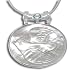 Jewelry : Sterling Silver Mother-of-Pearl Peace Dove Pendant w/ Apatite on Snake Chain by Sajen, 18"