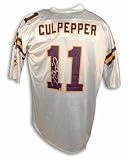 Autographed Daunte Culpepper Minnesota Vikings White Puma Replica Jersey