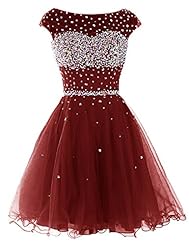 Cocktail Short Beaded Evening Dress/Homecoming Dress/Prom Dress/Wedding Party Dress 