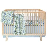 Skip Hop 4-Piece bumper-free Crib Bedding Set, Moving Gears