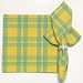 Durable Hand Woven 100% Cotton Yellow and Aqua Blue Plaid Napkins 22x22 Inches Set of 12