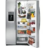 Review GE  / GE Profile PSSS9RGXSS 28.5 cu. ft. Side-by-Side Refrigerator with 3 Glass Shelves, Clear Gallon Door Storage and Integrated Ice System with External Ice/Water Dispenser