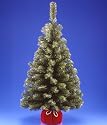 3' Noble Blue Spruce Artificial Christmas Tree In Burgundy Bag