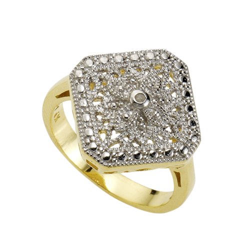  Diamonds by Ellen K. - 358270383V-016 - Bague Femme - Argent 925/1000 3.2 gr - Diamant 0.0106 cts - 14 cm - T 50