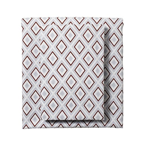 Air/chocolate Diamond Twin Sheet Set