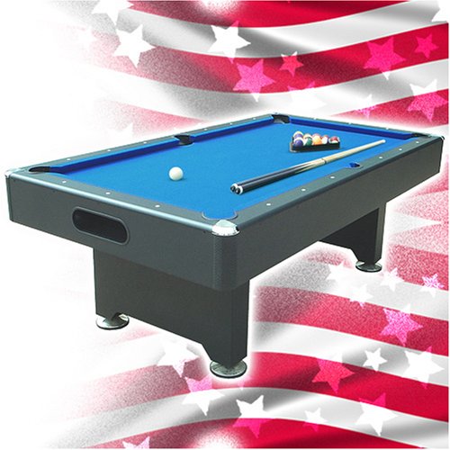 Childrens Toyshop  Toys : 8 BALLTM USA SERIES 7' x 4' BLUE POOL TABLE, FREE BALLS, TRIANGLE, 2 CUES, 2 CHALKS, BRUSH & DELIVERY