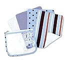 Trend Lab Burps in Clear Zip Pouch, Max Print, Set of 4