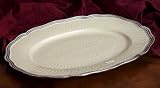 WHITE FINISH ALUMINUM OVAL TRAY