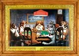 Framed Poker Dogs Print by Cash Coolidge - 29x41