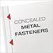 Oxford 58804 Premium Paper Clear Front Cover, 3 Fasteners, Letter, White, Box of 25 (58804EE)