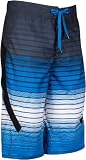 Cool Surf Dude Skating w/Bold Stripes in black,blue,grey and white