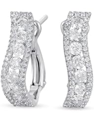 14K White Gold 0.91cttw Round Diamond Earring