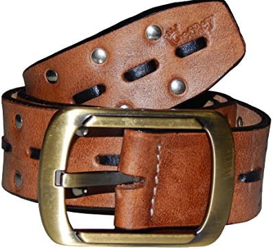GetRey Mens 40mm formal Tan Leather Belt - Size - 34