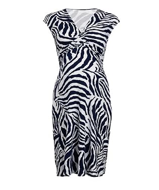 Maternity Zebra Print Wrap Dress