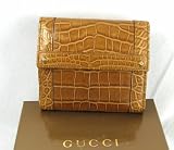 Gucci - Gucci Wallets (Light Brown) Crocodile Leather with Studs 129158