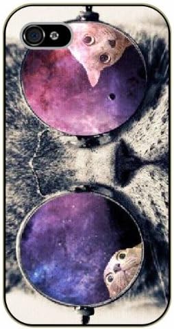 iPhone 5C Hipster cat with glasses - black plastic case / Cats, Hipster