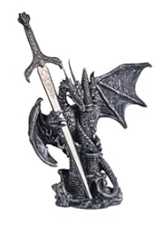 Dragon Collection with Sword Collectible Fantasy Decoration Figurine