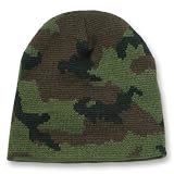 New Plain Cuffless Army Camo Beanie