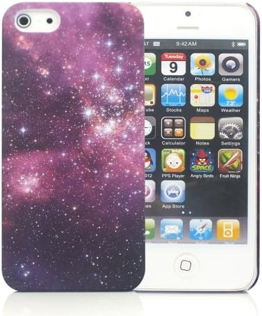 Hoocate Fox Fur Nebula Starry Space Galaxy Pattern Snap On Hard Case Skin Cover for iPhone 5 5S