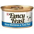 Fancy Feast Gourmet Cat Food, Ocean Whitefish & Tuna Feast, Classic 3-Ounce Cans (Pack of 24)