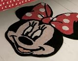 MINNIE MOUSE RED LARGE RUG MAT OFFICIAL LICENSED WALT DISNEY 100% COTTON 85CM