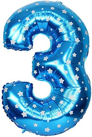 Anna Party Balloon Extra Large Colors High Quality Aluminum foil Balloons Wedding Birthday Celebration Figure Letters Eco Friendly Decorations Multi Color(Blue + #3)
