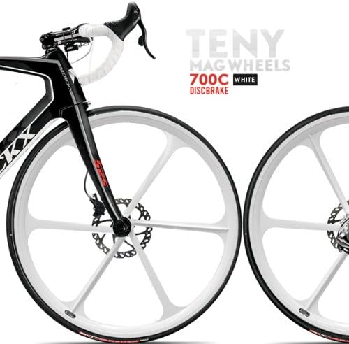 700c Road Bike Disc Brake Wheelset For Sram Shimano 8 9 10 11 Speed White