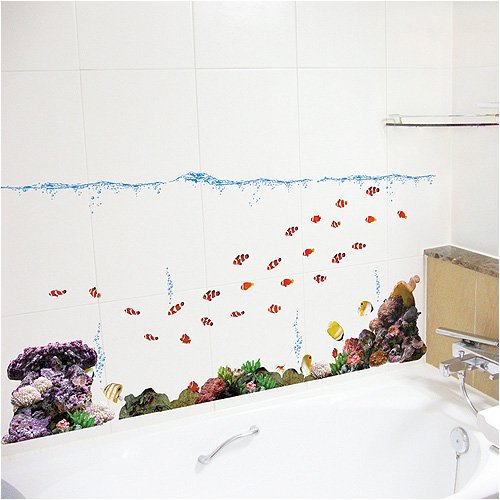 Reusable Decoration Wall Sticker Decal - Fish Aquarium