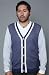 WeSC The Stefano Cardigan in Medium Blue,Sweaters for Men
