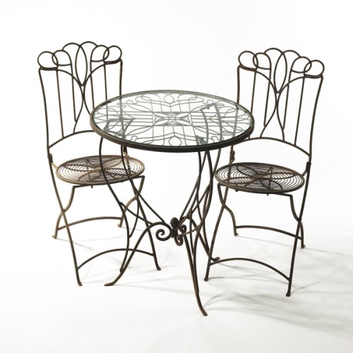Elements 3-piece Brown Metal Bistro Set