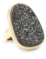 Marcia Moran "Mystere" Organic Oval Druzy Ring, Size 7