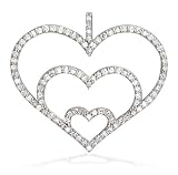 Large TRIPLE HEART Pendant