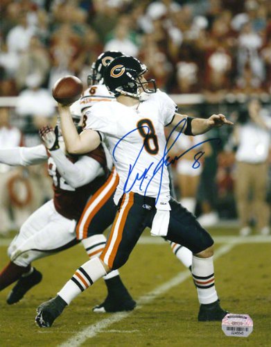 Mounted Memories Chicago Bears Rex Grossman Autographed 8X10 Passing Vs Arizona Photo